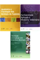 Veterinária: Anatomia, Farmacologia e Cirurgia para Animais Grandes - 3 Livros - Grupo Gen