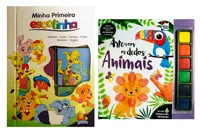 Kit de livros infantis Arte com os Dedos + Box Minha Primeira Escolinha - p/ crianças de 3 a 5 anos