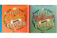 Kit de livros : Frases da literatura para colorir + Frases bíblicas para colorir – Literatura cristã