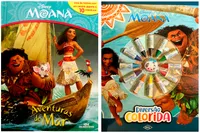 Kit de Livros infantil:  Kit Moana - Disney Diversão Colorida + Miniatura - Moana: Aventuras do Mar – Crianças 3+ Anos