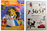 Kit de livros infantis Disney - Miniatura Histórias Encantadas + 365 Histórias para Dormir Luxo – crianças 2+ anos