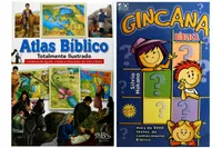 Kit Atlas Bíblico Ilustrado + Gincana Bíblica --literatura cristã – Crianças 6+ Anos