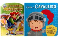 Kit de livros infantis Companheiros do Banho: Vaqueiro Vendedor + Caco, o cavaleiro. Crianças/Bebês 0+ Anos.