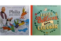 Kit  de Livros: Frases Bíblicas para colorir + Philia para colorir – Literatura Cristã