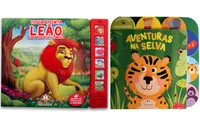 Kit de Livros infantil: Pequenos Exploradores: Aventura na Selva + Toque e Sinta Sonoro - Crianças 3+ Anos