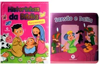 Kit de livros infantis Historinhas da bíblia para meninas +  Livro de banho: Sansão e Dalila - Crianças/bebês 0+ anos.