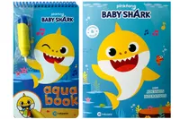 Kit de livros infantis Baby Shark - Aqua Book + Livrão de Atividades para Aprender e Brincar - Crianças 3+ anos
