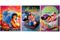 Kit de livros infantis Disney Aladdin - 3 Vol - crianças 6+ anos