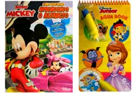 Kit de livros infantil Disney Junior - Aqua Book + Livro Educativo: Aprendendo o Alfabeto- Crianças 3+ anos.