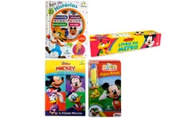 Kit De Livros Infantis Disney - Mickey - 4 vol – Crianças 3+ Anos.