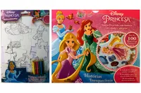 Kit de livros infantis Disney Princesa - Maleta Divertida + Diversão com Quebra-Cabeça Crianças 3+ Anos