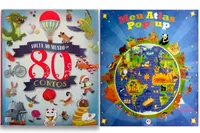 Kit de livros infantil: meu atlas pop up + volta ao mundo em 80 contos – Crianças 6+ Anos