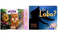 Kit de livros infantis: o urso que tinha medo - Sonoro + É o lobo ? – Crianças 3+ Anos