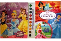 Kit de livros infantis: coleção disney aquarela princesas + Disney mundo das princesas- Crianças 4+ Anos