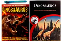 Kit de livros infantis:   misteriosos habitantes + Pitt monte seu dinossauro- Crianças 6+ Anos