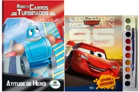 Kit de livros infantis:  coleção aquarela carros 3 + solapa carros turbinados- Crianças 4+ Anos