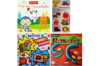 kit de livros:  números + encontre e encaixe palavras + cores divertidas + primeiras formas e cores - Crianças 3+ Anos