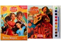 Kit de livros infantis:   disney aquarela Elena + miniaturas emoções no comando- Crianças 4+ Anos