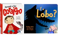 Kit de livros infantis: aprendi a ser corajoso + È o lobo ? – Crianças 3+ Anos