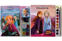 Kit de livros infantis:  coleção disney aquarela frozen 2 + aventureiros em ação  - livro com projetor- Crianças 4+ Anos