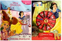 Kit de Livros infantis: Branca de Neve - Disney Cores + Miniatura - Disney Princesas: Grandes Aventuras- Crianças 3+ Ano