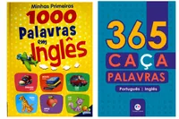 Kit Minhas Primeiras 1000 Palavras em Inglês + 365 Caça-Palavras Português-Inglês