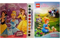 Kit de livros infantis:  coleção disney aquarela princesas + lego disney princesas- Crianças 4+ Anos