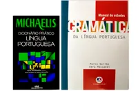 Coleção de livros: gramática da língua portuguesa + Michaelis dicionário pratico da língua portuguesa