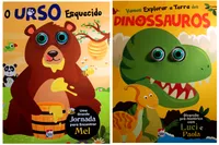 Kit olhinhos esbugalhados : urso esquecido + vamos explorar a terra dos dinossauros