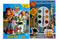 Kit de livros infantis:   super color pack toy story 4 + miniatura amigos para toda vida- Crianças 4+ Anos