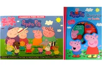 Kit de livros: Box peppa pig diversão em familía + pepa pig prancheta para colorir- Crianças 2+ Anos