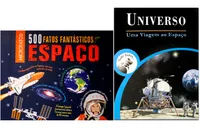 Kit de Livros: 500 FATOS FANTASTICOS SOBRE O ESPAÇO+ Tudo sobre universo, uma viagem ao espaço.