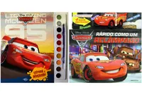 Kit de livros infantis:  coleção aquarela carros 3 + Carros 2 rápido como um relâmpago- Crianças 4+ Anos