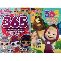365 Atividades e desenhos para colorir - 2 vol: Masha e o Urso e  L.O.L. Surprise!