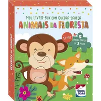 MEU LIVRO-BOX COM QUEBRA-CABEÇA - ANIMAIS DA FLORESTA