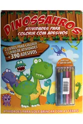 Dinossauros - Atividades Para Colorir com Adesivos