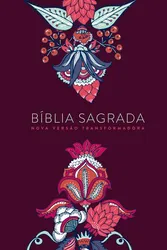 BÍBLIA NVT LETRA GRANDE - INDIAN FLOWERS VINHO