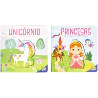 Coleção Meu livro quebra-cabeça 2 Vol -  Princesas + Unicórnios