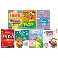 Kit - Mais de 10000 adesivos para escola! 7 livros com adesivos para educação infantil