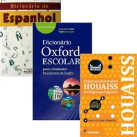 Kit Dicionários: Oxford para Estudantes Brasileiros De Inglês + Houaiss da Língua Portuguesa + Espanhol