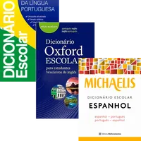 Kit dicionários: Português + Inglês + Espanhol