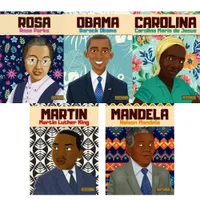 Coleção Black Power (Rosa Parks + Nelson Mandela + Martin Luther King + Carolina Maria de Jesus + Barack Obama)