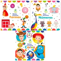 Kit de livros infantis Disney Baby: Meus Primeiros Números + Primeiras Cores+ Primeiras Formas - 3+ anos