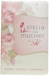 BÍBLIA DA MULHER DE FÉ, NVI, COURO SOFT, FLORES